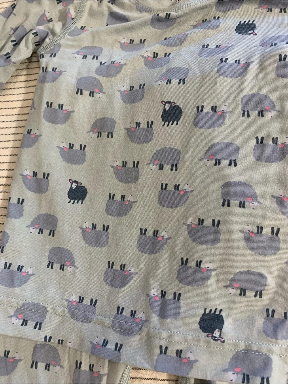 Hanna Andersson Light Blue Sheep Print Pajama Set 2T Oeko Tex Tencel